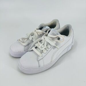 CLEARANCE Puma‎ White Leather Classic Low Top Sneakers Size 7 Casual Athletic